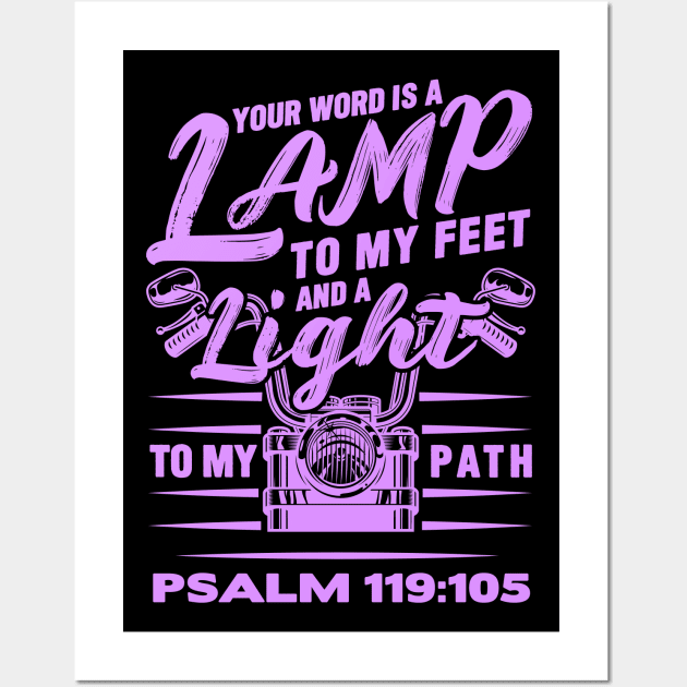 Psalm 119:105 Your Word Is A Lamp To My Feet And A Light To My Path Wall Art by Plushism